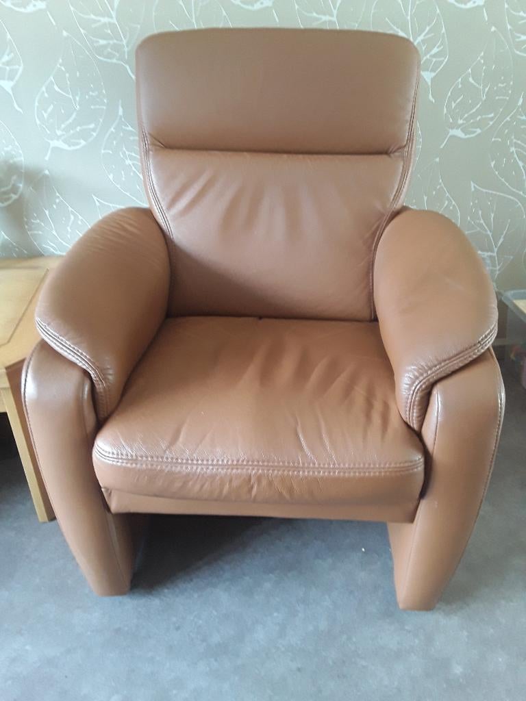 lederen fauteuils, Ophalen, Gebruikt, Minder dan 75 cm, Leer