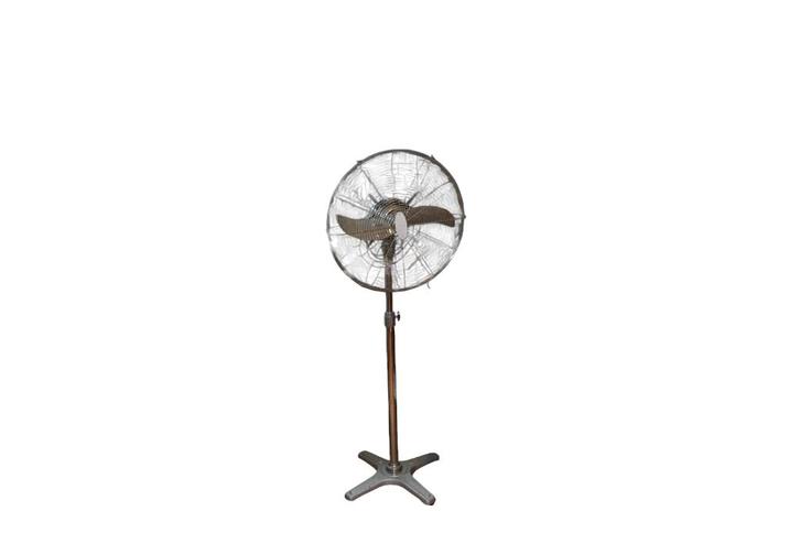 Vintage Staande Ventilator – Chroom | Industrieel Design, Witgoed en Apparatuur, Ventilatoren, Gebruikt, Statiefventilator, Ophalen of Verzenden