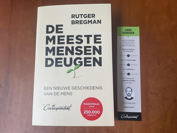 De Meeste Mensen Deugen - Rutger Bregman (Boek), Boeken, Romans, Zo goed als nieuw, Nederland, Ophalen of Verzenden