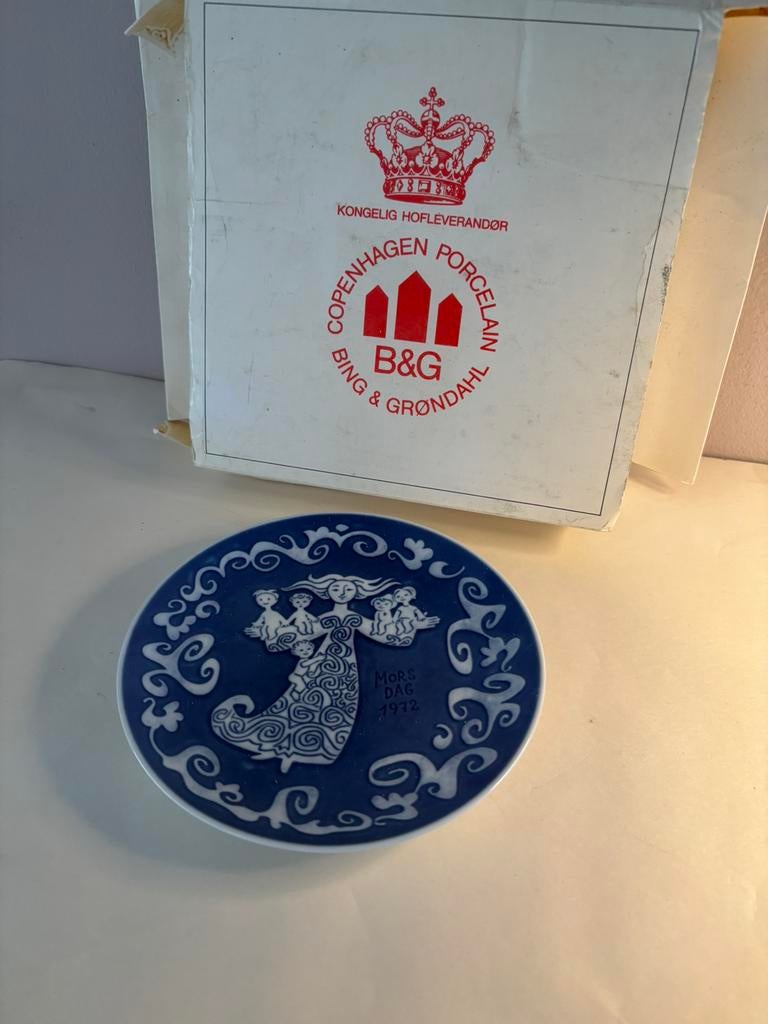 Bing & Grøndahl moederdag wandbord 1972, Verzenden