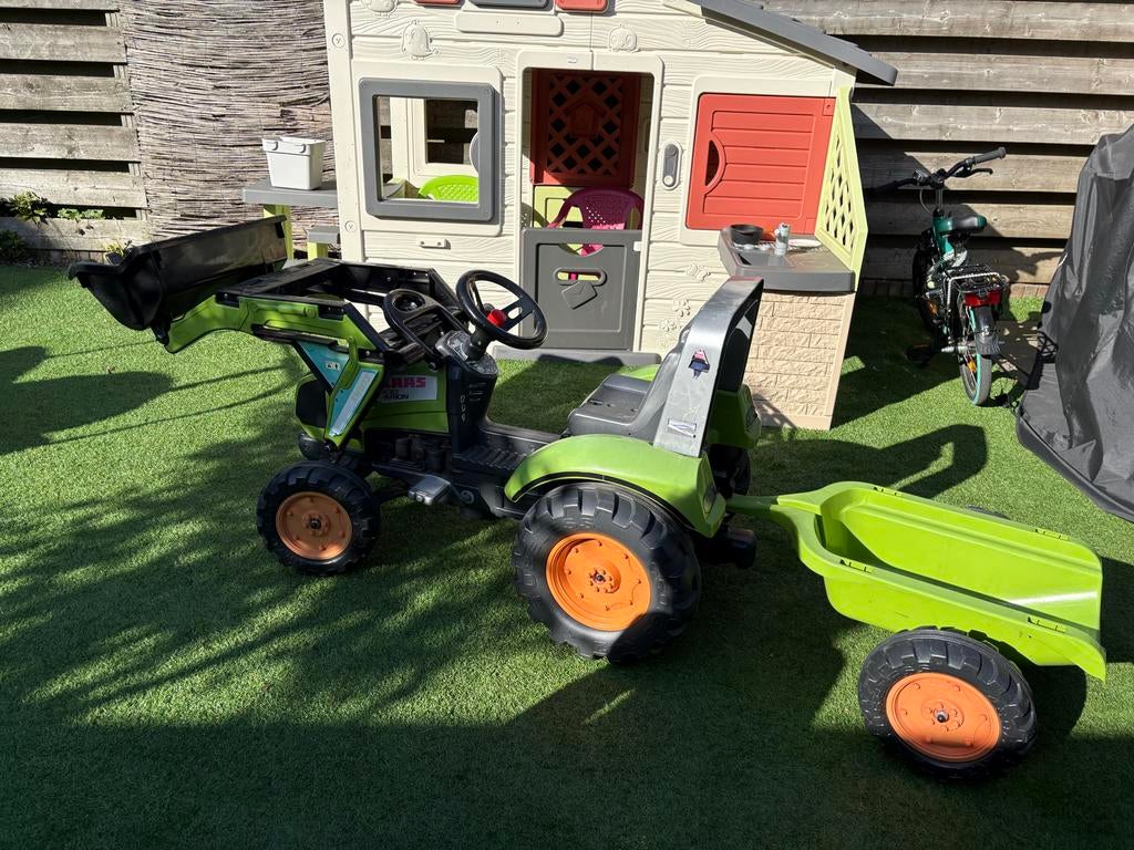 Claas Traptractor met aanhanger en voorlader, Ophalen, Gebruikt, Trapvoertuig