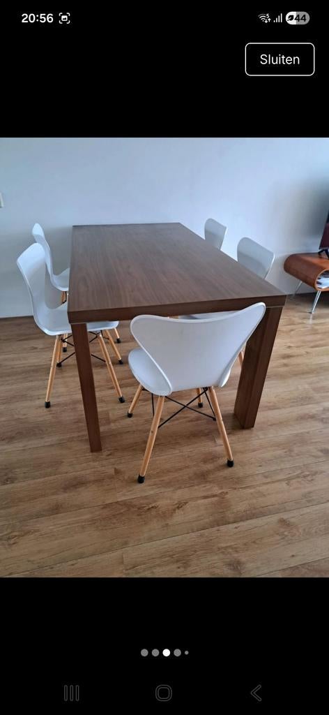 Super mooie en stevig eettafel voor 6 personen, Huis en Inrichting, Complete eetkamers, Ophalen, Zo goed als nieuw, 4 tot 6 stoelen