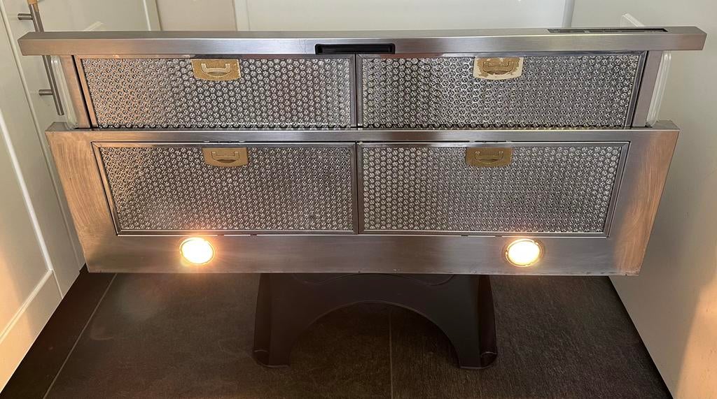 Atag vlakschuif afzuigkap 900 mm 90 cm rvs inbouw WV9011LMUU, Ophalen, Zo goed als nieuw, Wandschouwkap