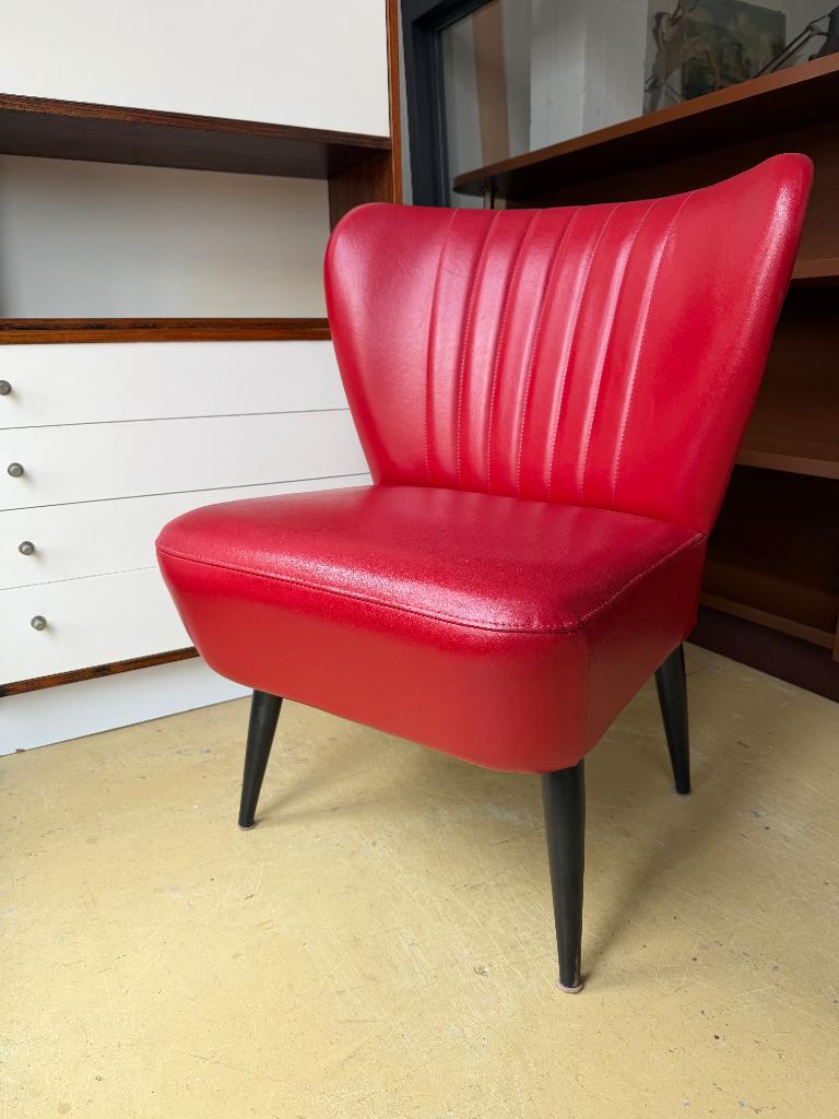 Vintage cocktail chair, fauteuil, Ophalen, Gebruikt, Minder dan 75 cm, 50 tot 75 cm