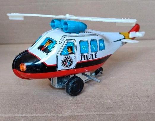 Blikken speelgoed opwind politie helicopter, Antiek en Kunst, Antiek | Speelgoed, Ophalen of Verzenden