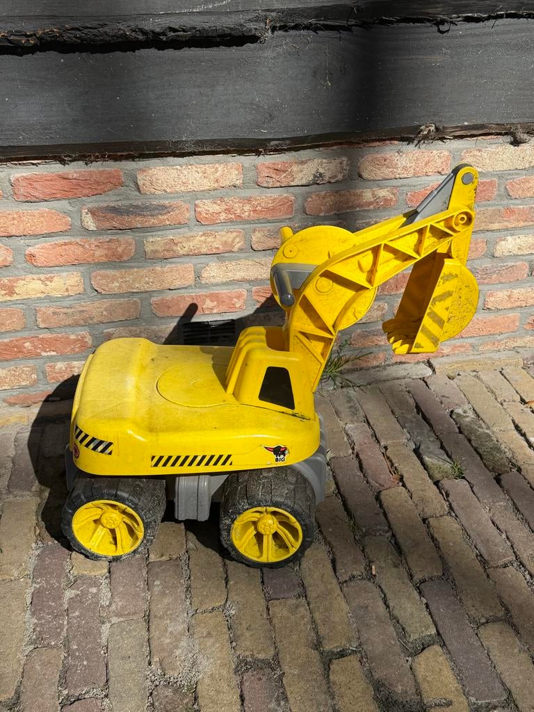 Gele BIG Bobby Digger Graafmachine Speelgoed, Ophalen, Gebruikt, Jongen of Meisje
