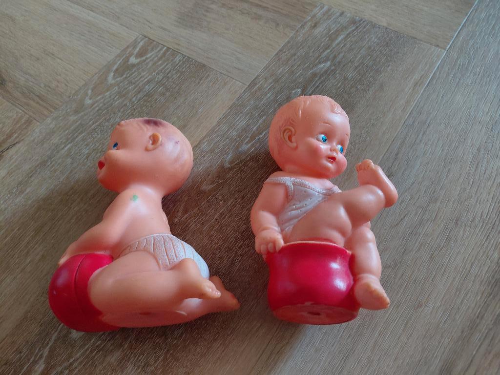 Ledra Piep beesten Twee baby jongetjes ca 50-70, Verzamelen, Poppen, Ophalen of Verzenden, Gebruikt, Pop