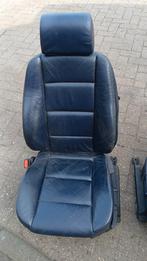 BMW E36 Cabrio Lederen Stoelen + Achterbank - Blauw, Ophalen, Gebruikt, BMW, BMW