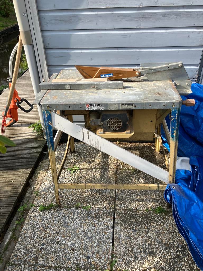 Scheppach tafelzaag, Doe-het-zelf en Verbouw, Gereedschap | Zaagmachines, Ophalen, Gebruikt, Cirkelzaag, 70 mm of meer
