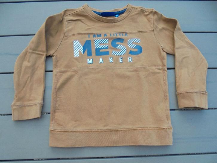K122 Bruine dunne trui Just Small maat 92, Kinderen en Baby's, Kinderkleding | Maat 92, Gebruikt, Jongen, Trui of Vest, Ophalen of Verzenden