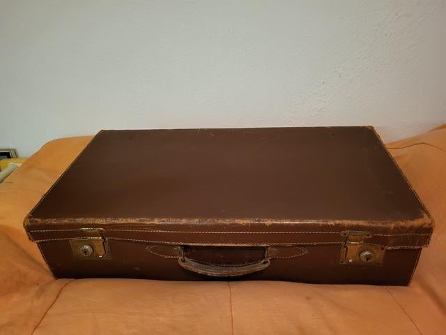 vintage koffers ( 3x leer), Antiek en Kunst, Ophalen