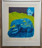 Grote ingelijste litho van Karel Appel - Handgesigneerd, Ophalen of Verzenden