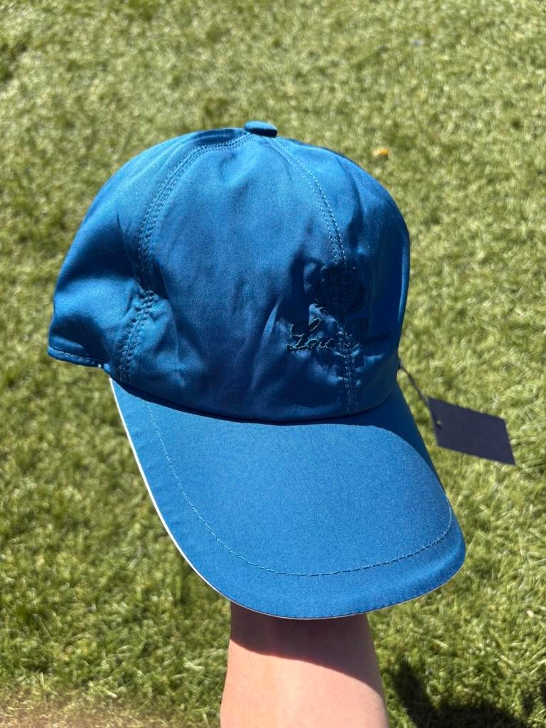 Loro Piana Pet Blauw, Kleding | Heren, Hoeden en Petten, Ophalen of Verzenden, Zo goed als nieuw