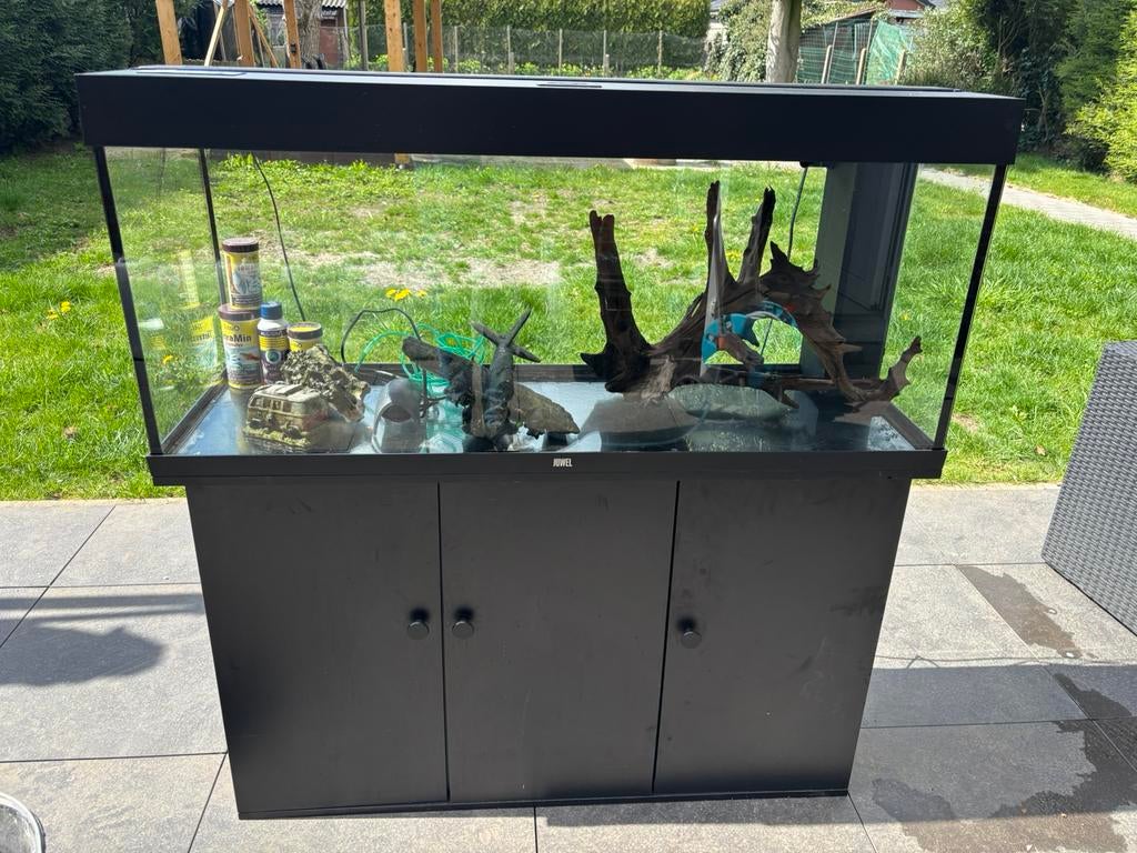 Juwel 240L krasvrij glas, Ophalen of Verzenden, Zo goed als nieuw, Leeg aquarium, Inclusief deksel