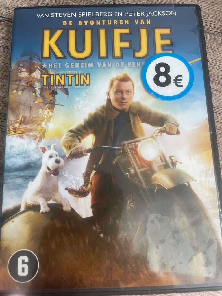 De Avonturen van Kuifje: Het Geheim van de Eenhoorn DVD, Avontuur, Ophalen of Verzenden, Zo goed als nieuw, Vanaf 6 jaar