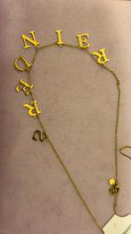 Gouden ketting met letters - Uniek design, Ophalen of Verzenden, Nieuw, Goud