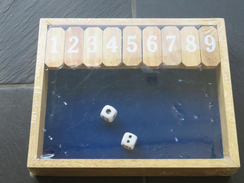 Shut the box, houten dobbelspel voor de hele familie, nieuw, Hobby en Vrije tijd, Gezelschapsspellen | Overige, Ophalen of Verzenden