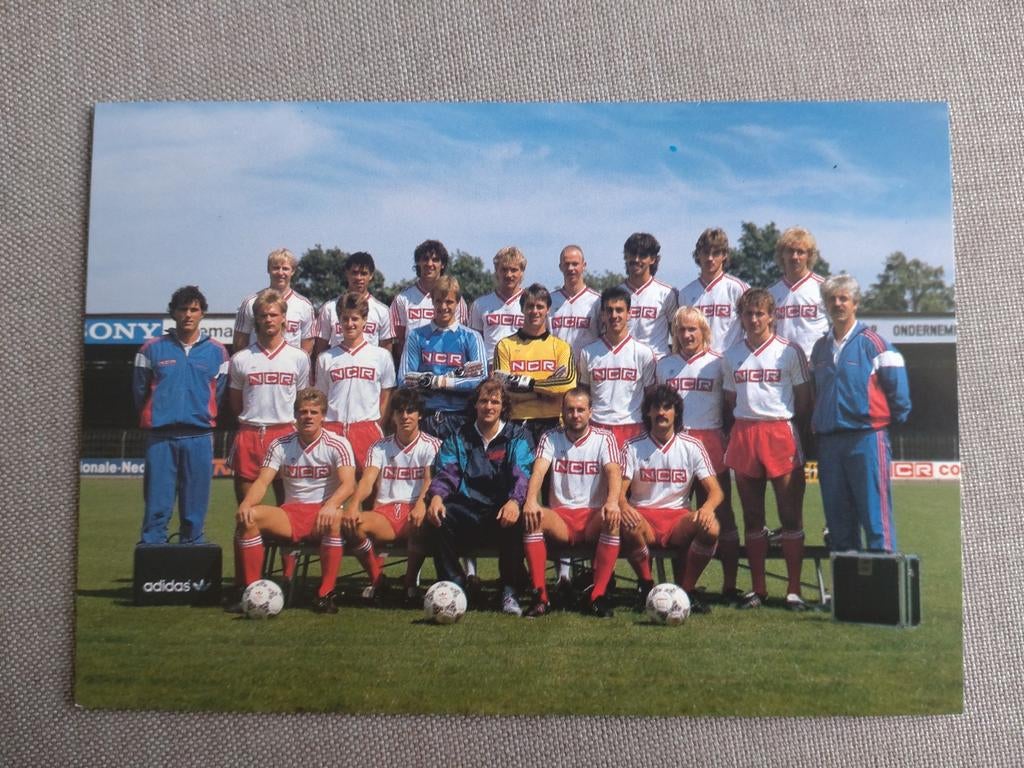 FC Twente elftalfoto '88/'89, Verzenden, Zo goed als nieuw, F.C. Twente, Spelerskaart