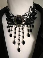 Venetiaanse choker met kraaltjes - Zwart of Wit, Ophalen of Verzenden, Nieuw, Zwart, Overige materialen