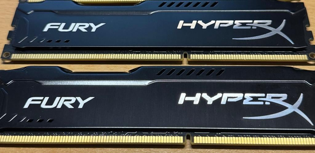 DDR3 Geheugen 2x Kingston Fury HyperX HX316C10FBK2/8 8Gb, Computers en Software, RAM geheugen, Gebruikt, 8 GB, DDR3, Ophalen of Verzenden