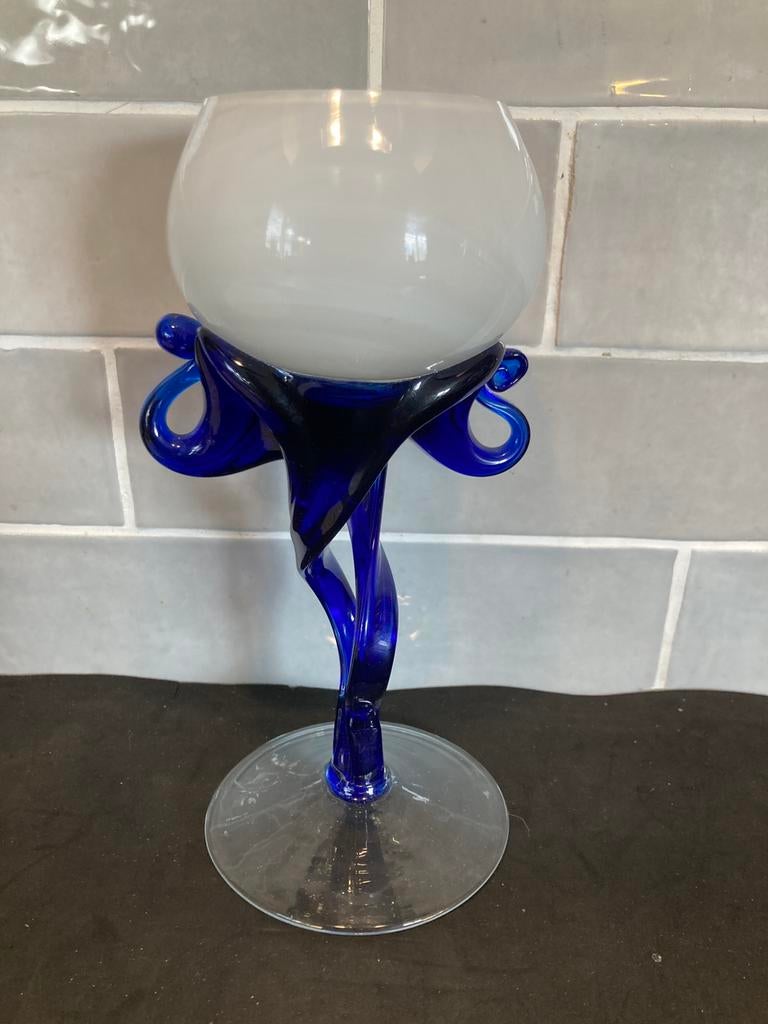 Glazen kommetje op voet Jozefina Krosno (240326c), Ophalen of Verzenden