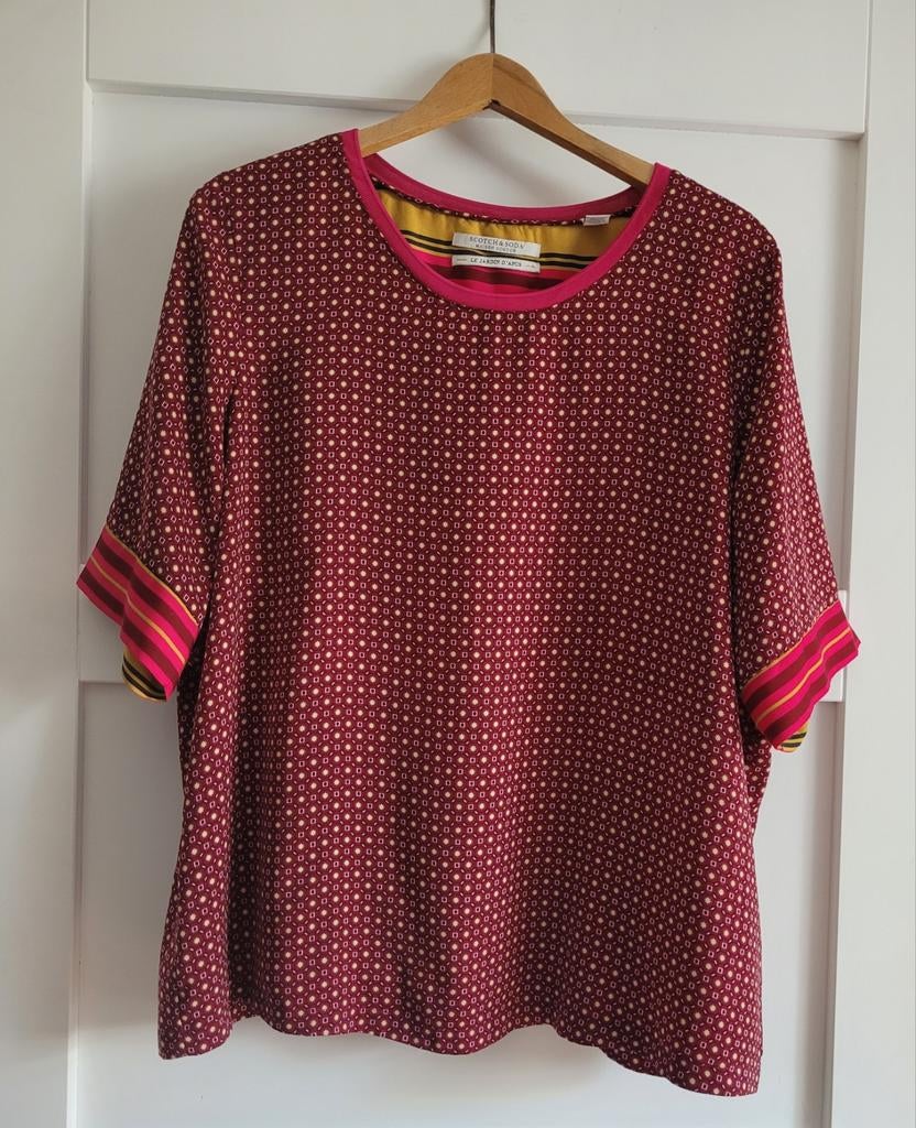 Scotch en Soda, bordeauxrode top, maat XL, Maat 46/48 (XL) of groter, Scotch & Soda, Ophalen of Verzenden, Zo goed als nieuw