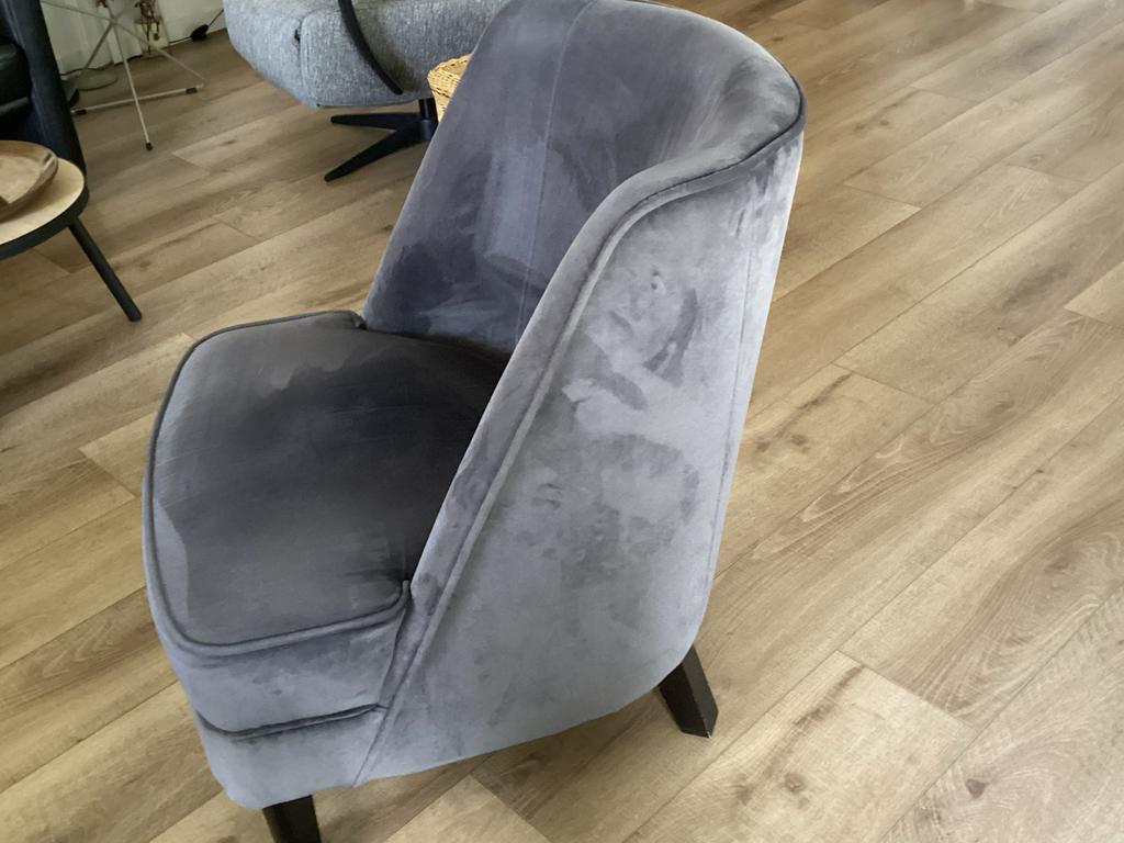 Grijze fauteuil, Huis en Inrichting, Fauteuils, Ophalen, Gebruikt, 75 tot 100 cm, Stof