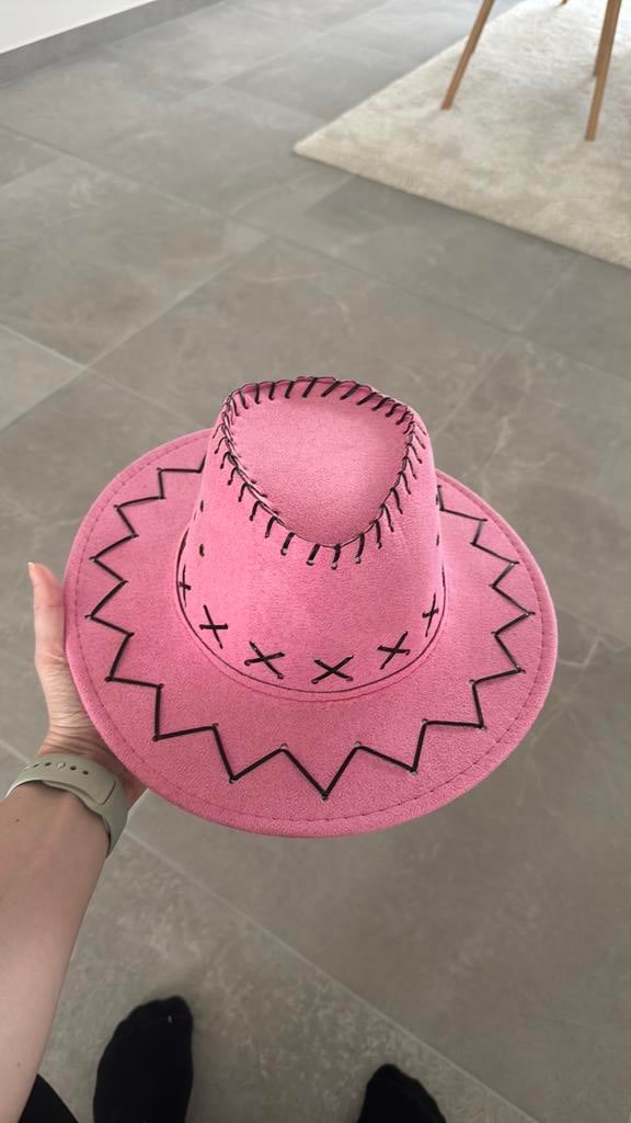 K3 roze cowboy hoeden, Ophalen of Verzenden, Zo goed als nieuw, One size fits all