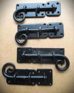 Grendel~Schuifslot~Slot~Krul~Gietijzer metaal~Nieuw ongebrui, Overige materialen, Nieuw, Ophalen of Verzenden, Brocante