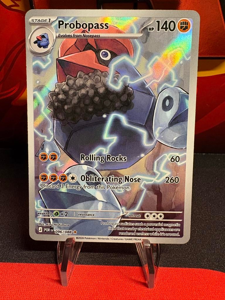 Probopass 096/088 - Pokémon Kaart - Foil - Nieuwstaat, Ophalen of Verzenden, Zo goed als nieuw, Losse kaart, Foil