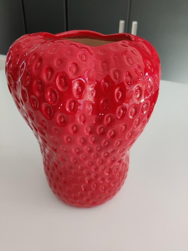 Leuke aardbei vaas 25cm, Ophalen