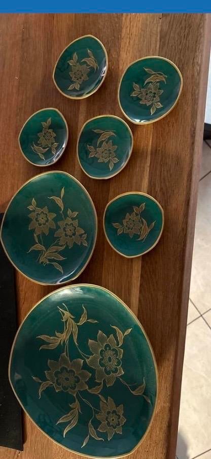Set van 7 Groene Schalen  Schumann arzberg, Antiek en Kunst, Ophalen