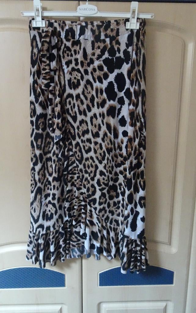 Dames panterprint rok., Kleding | Dames, Rokken, Bruin, Ophalen of Verzenden, Zo goed als nieuw, Maat 36 (S)