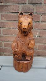 Vrolijke beer, mooi houtsnijwerk., Antiek en Kunst, Kunst | Beelden en Houtsnijwerken, Ophalen of Verzenden