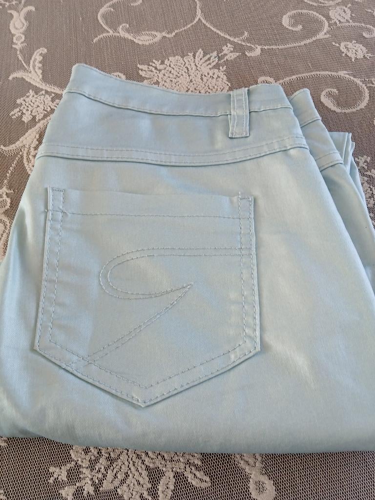 Mooie lichtblauwe 7/8 broek Geisha maat M, Maat 38/40 (M), Geisha, Blauw, Ophalen of Verzenden