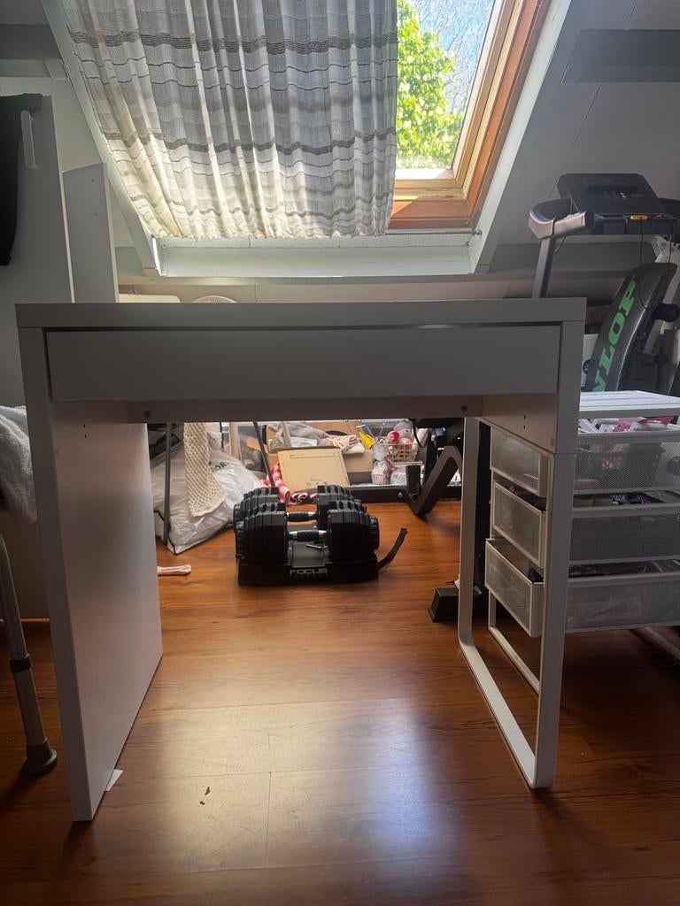 Ikea Micke Bureau, Huis en Inrichting, Bureaus, Gebruikt, IKEA, Spaanplaat of MDF, Wit, Ophalen