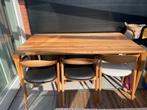 Prachtige Massief Notenhouten Eettafel, Ophalen, Zo goed als nieuw