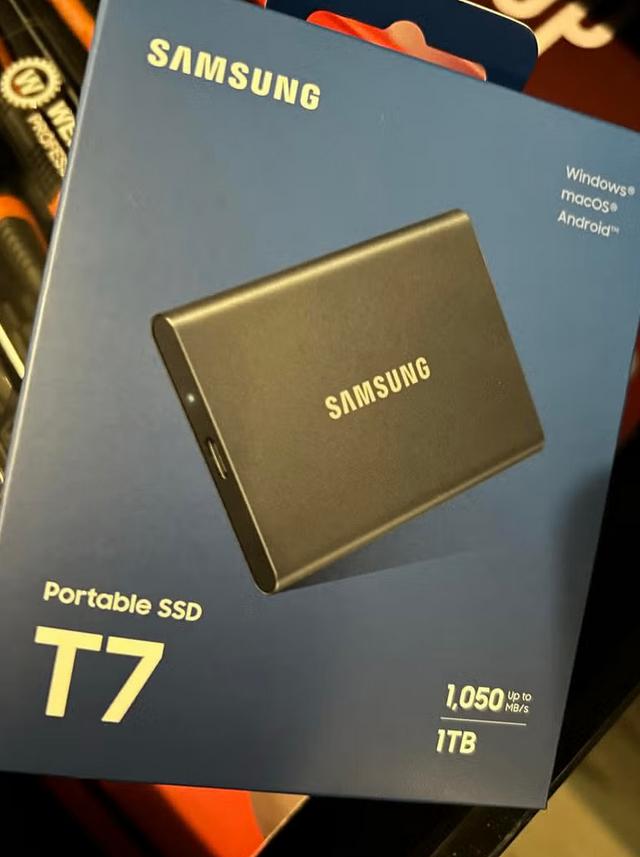 Nieuw in doos! Samsung Portable SSD Grijs T7 1TB, Computers en Software, Harde schijven, Nieuw, Ophalen of Verzenden, Laptop, Samsung/Seagate