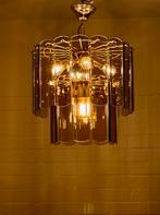 Wortmann & Filz - geslepen rookglas hanglamp/kroonluchter, Ophalen, Gebruikt, Glas