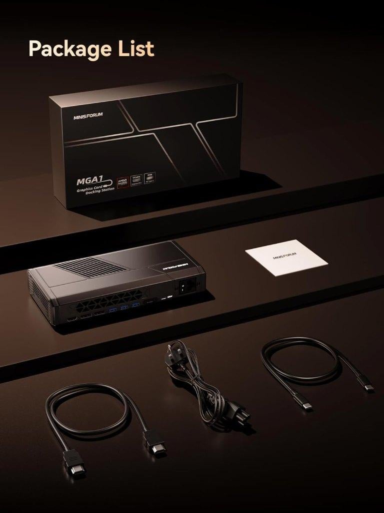 MINISFORUM MGA1,Ext.eGPU, AMD Radeon 7600M XT (8GB GDDR6), AMD, Ophalen of Verzenden, Zo goed als nieuw, HDMI