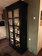 Zwarte vitrinekast voor de keuken, Ophalen, Gebruikt, 50 tot 100 cm, 150 tot 200 cm