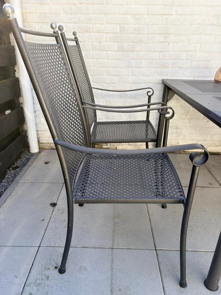 Royal Garden Excelsior tuinstoelen 2 stuks, Tuin en Terras, Tuinsets en Loungesets, Ophalen, Gebruikt, Rvs, Stoel