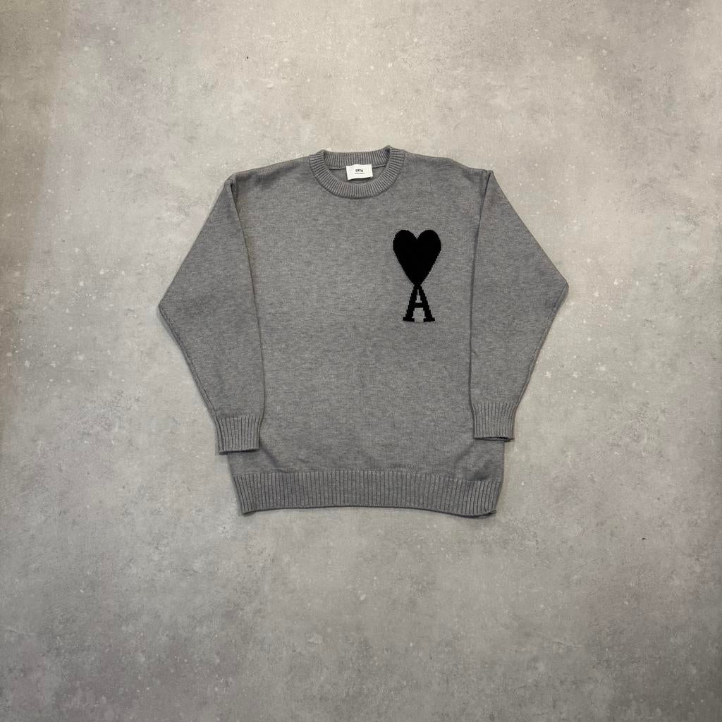 Ami Paris sweater, Verzenden, Zo goed als nieuw, Maat 46 (S) of kleiner, Grijs