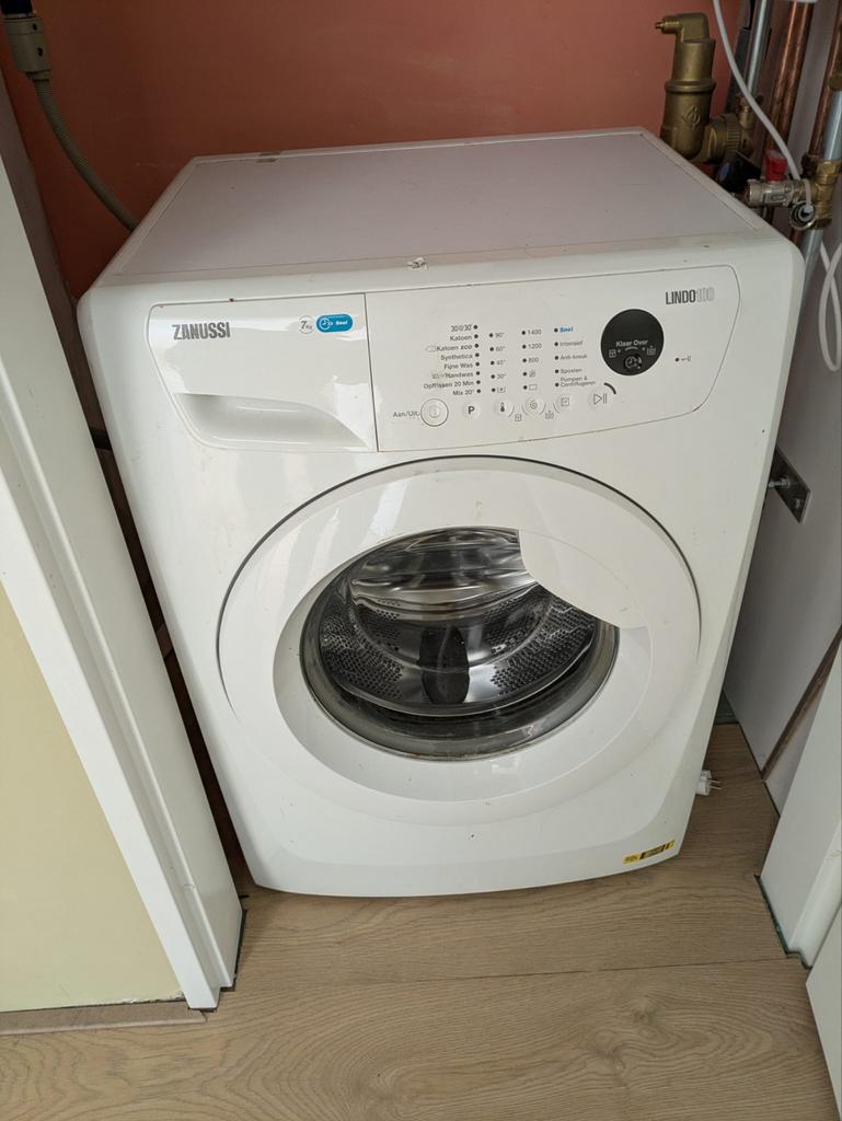 Zanussi Lindo 100 Wasmachine - 7kg inhoud, Ophalen, Zo goed als nieuw, Voorlader, Kort programma
