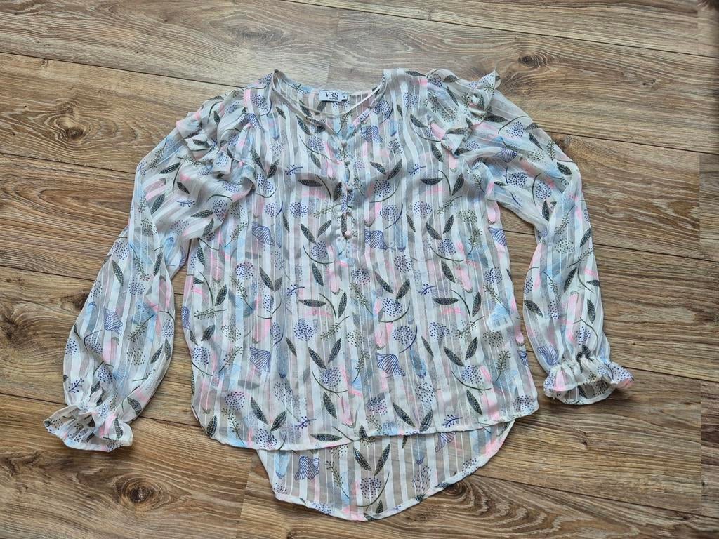 VRS fashion blouse maat M, Maat 38/40 (M), Wit, Ophalen of Verzenden, Zo goed als nieuw