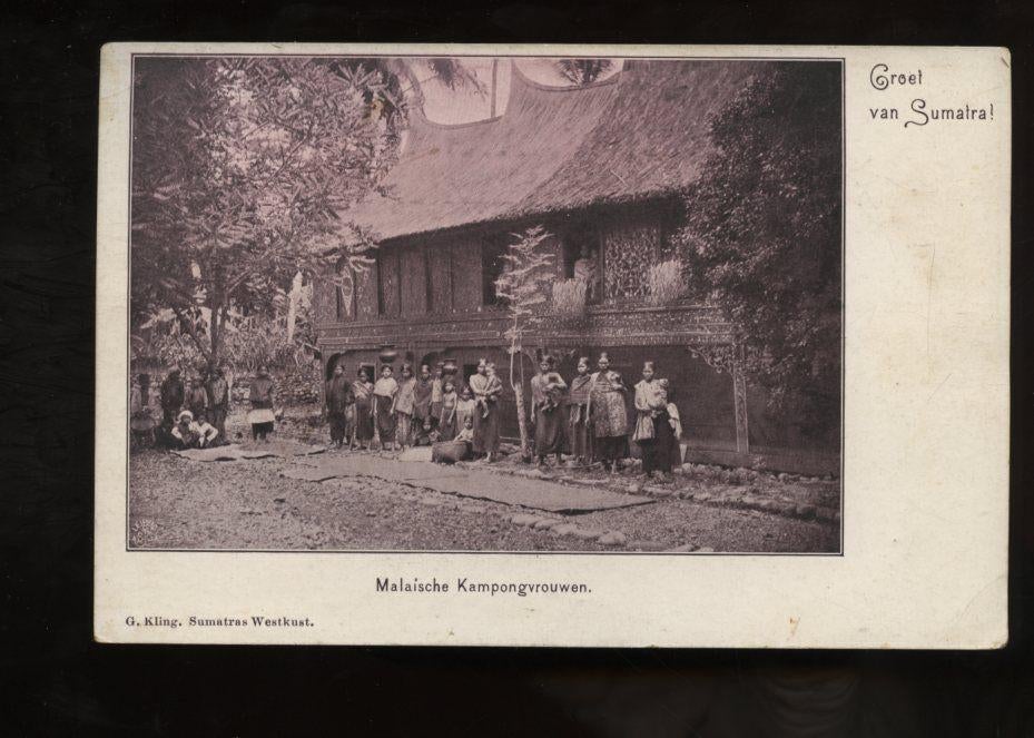 1900 Nederlands Indië Kampongvrouwen Sumatra (33-3), Verzamelen, Ophalen, Voor 1920, Buiten Europa