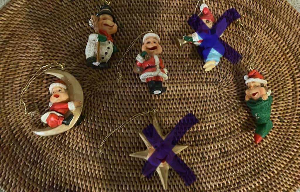 4 verschillende laaf Efteling kerstboomhangers hangers, Verzamelen, Efteling, Ophalen of Verzenden, Zo goed als nieuw, Beeldje of Poppetje