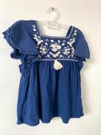 Next Meisjes Jurk Blauw Geborduurd 6-7 Jaar, Ophalen of Verzenden, Zo goed als nieuw, Meisje