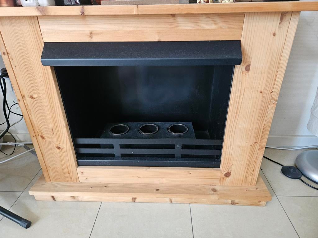 Houten bio- ethonol haard, Huis en Inrichting, Haarden, Ophalen