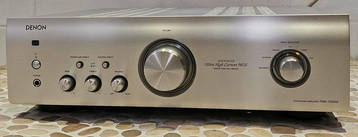 Denon PMA1520 AE, 2 trafo's, MM/MC+AB,Japan made,garantie!, Audio, Tv en Foto, Versterkers en Receivers, Refurbished, 120 watt of meer